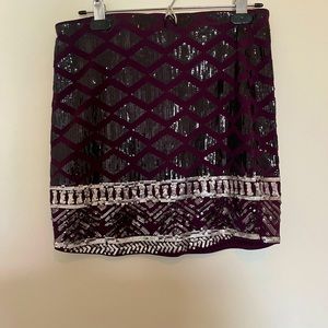 Express Sequin Mini Skirt